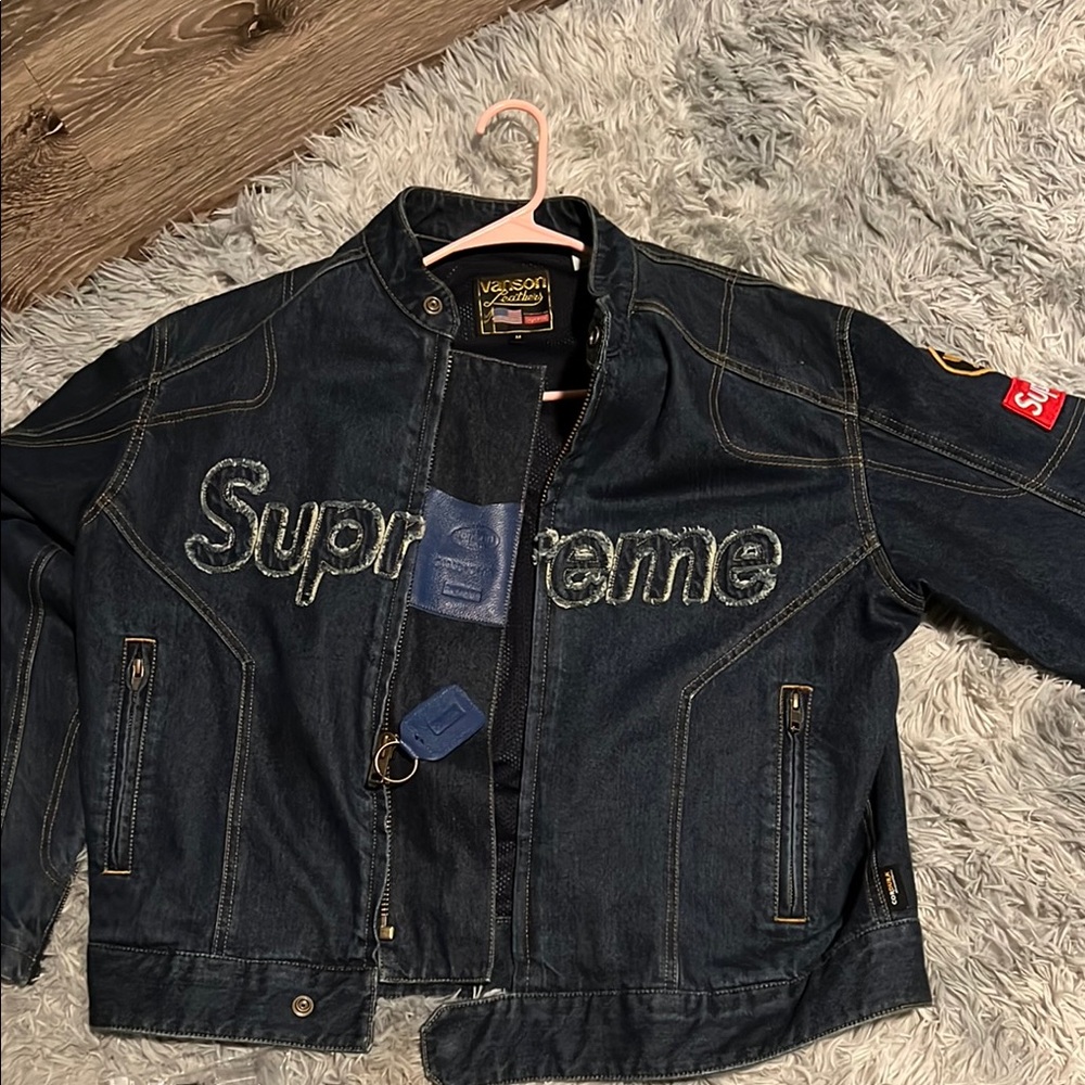 Supreme Vanson Leather Denim Jacket 
Sz M 
RARE